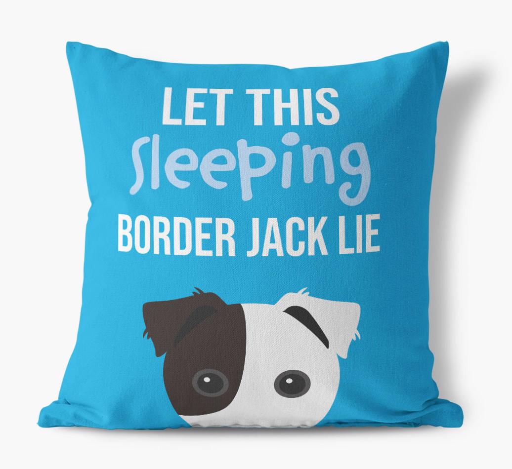 Let This Sleeping {breedShortName} Lie: Personalized Canvas Pillow