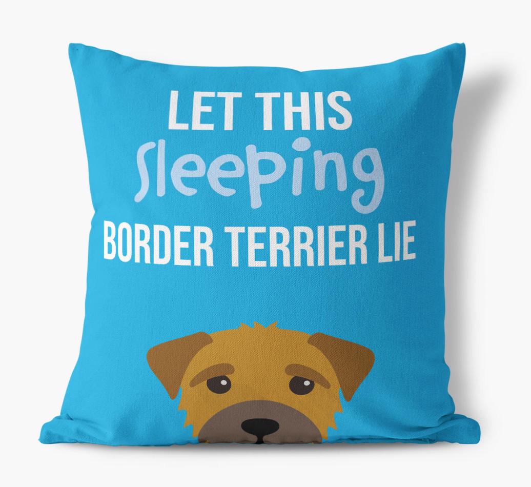 Let This Sleeping {breedShortName} Lie: Personalized Canvas Pillow