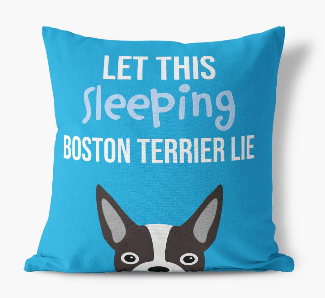 Let This Sleeping {breedShortName} Lie: Personalized Canvas Pillow