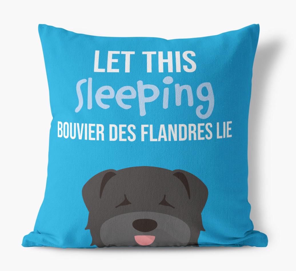 Let This Sleeping {breedShortName} Lie: Personalized Canvas Pillow