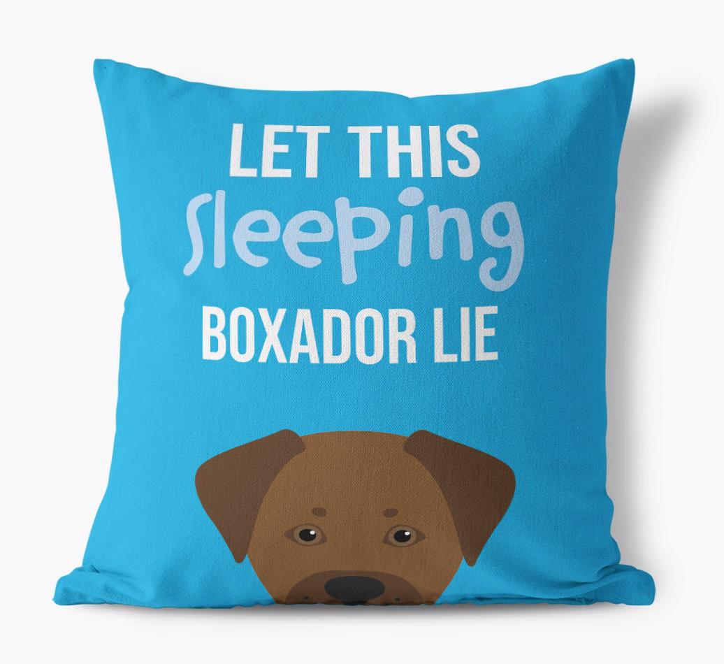 Let This Sleeping {breedShortName} Lie: Personalized Canvas Pillow