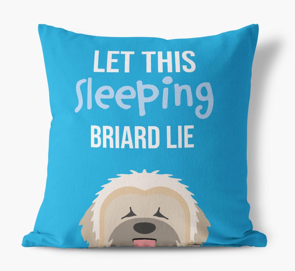 Let This Sleeping {breedShortName} Lie: Personalized Canvas Pillow