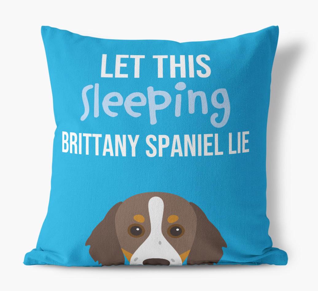 Let This Sleeping {breedShortName} Lie: Personalized Canvas Pillow
