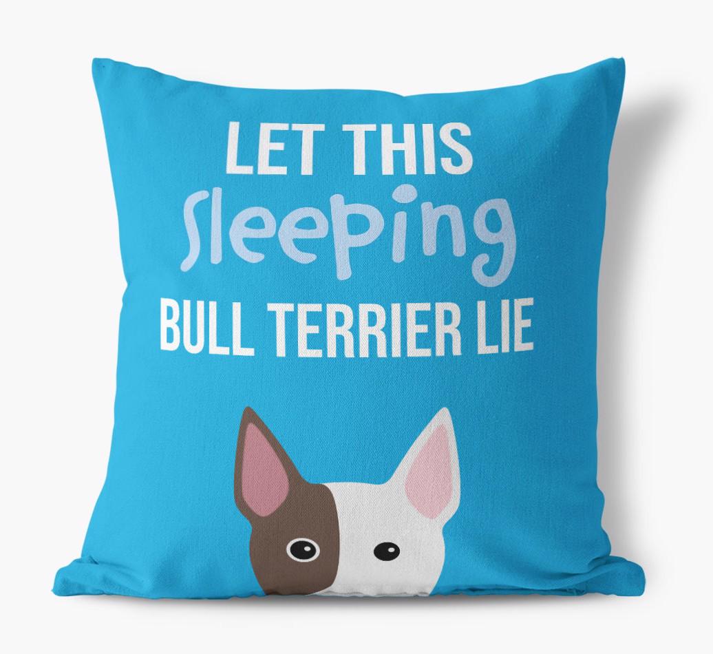 Let This Sleeping {breedShortName} Lie: Personalized Canvas Pillow