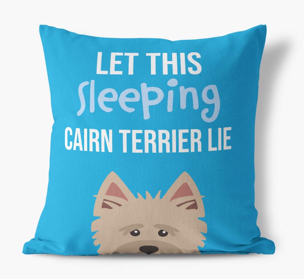 Let This Sleeping {breedShortName} Lie: Personalized Canvas Pillow