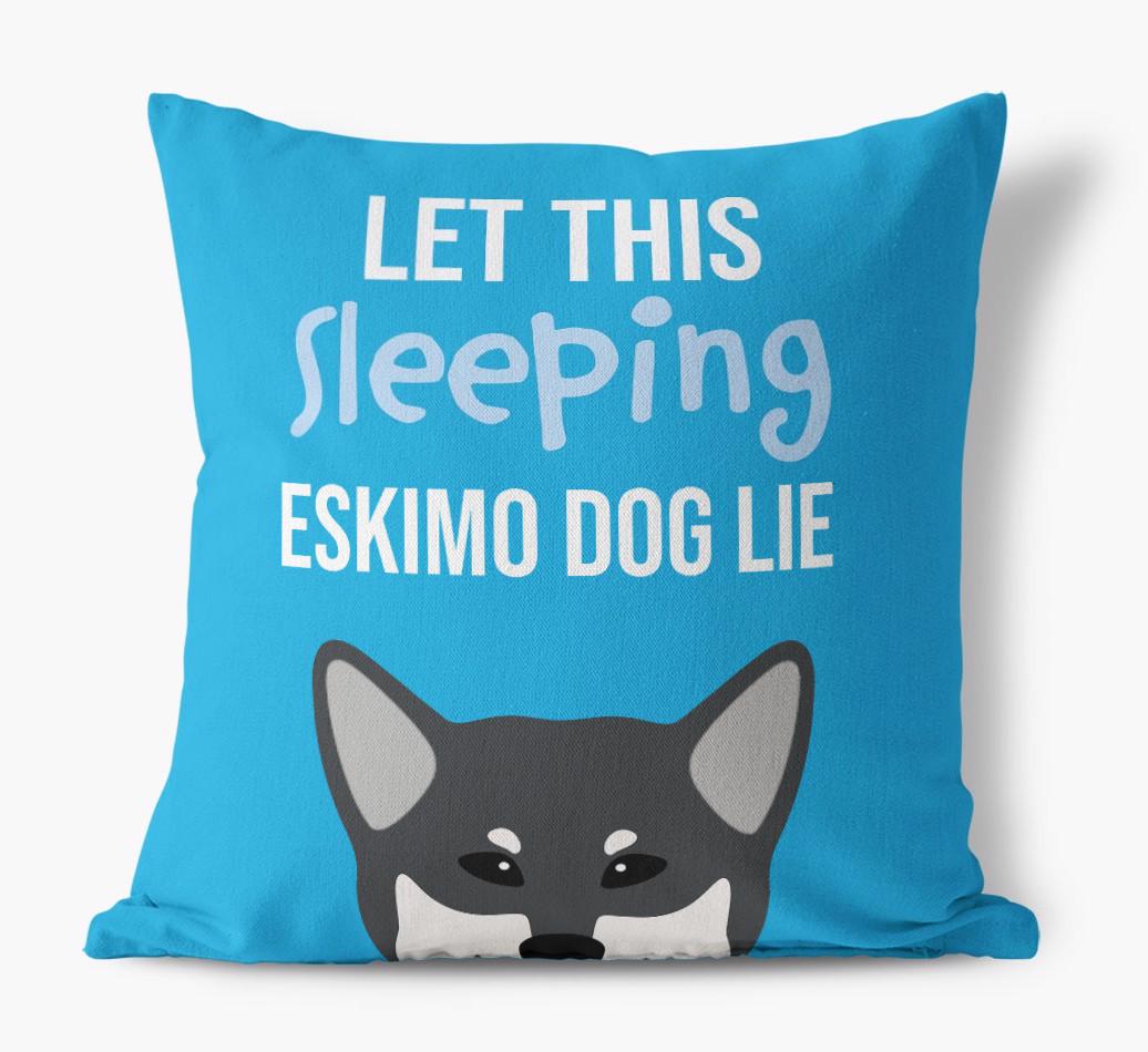 Let This Sleeping {breedShortName} Lie: Personalized Canvas Pillow