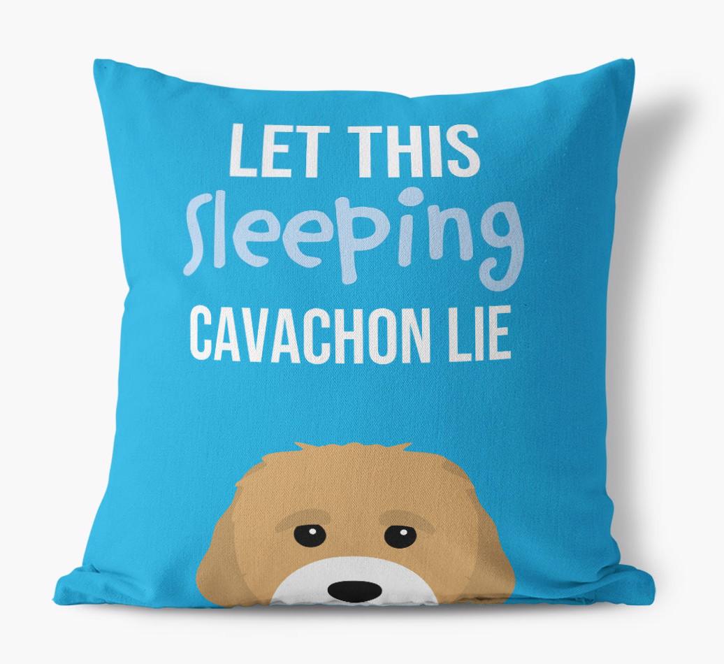 Let This Sleeping {breedShortName} Lie: Personalized Canvas Pillow