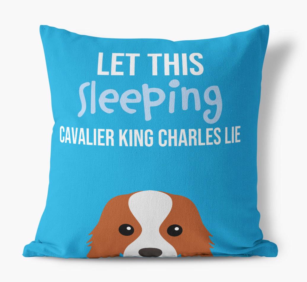 Let This Sleeping {breedShortName} Lie: Personalized Canvas Pillow