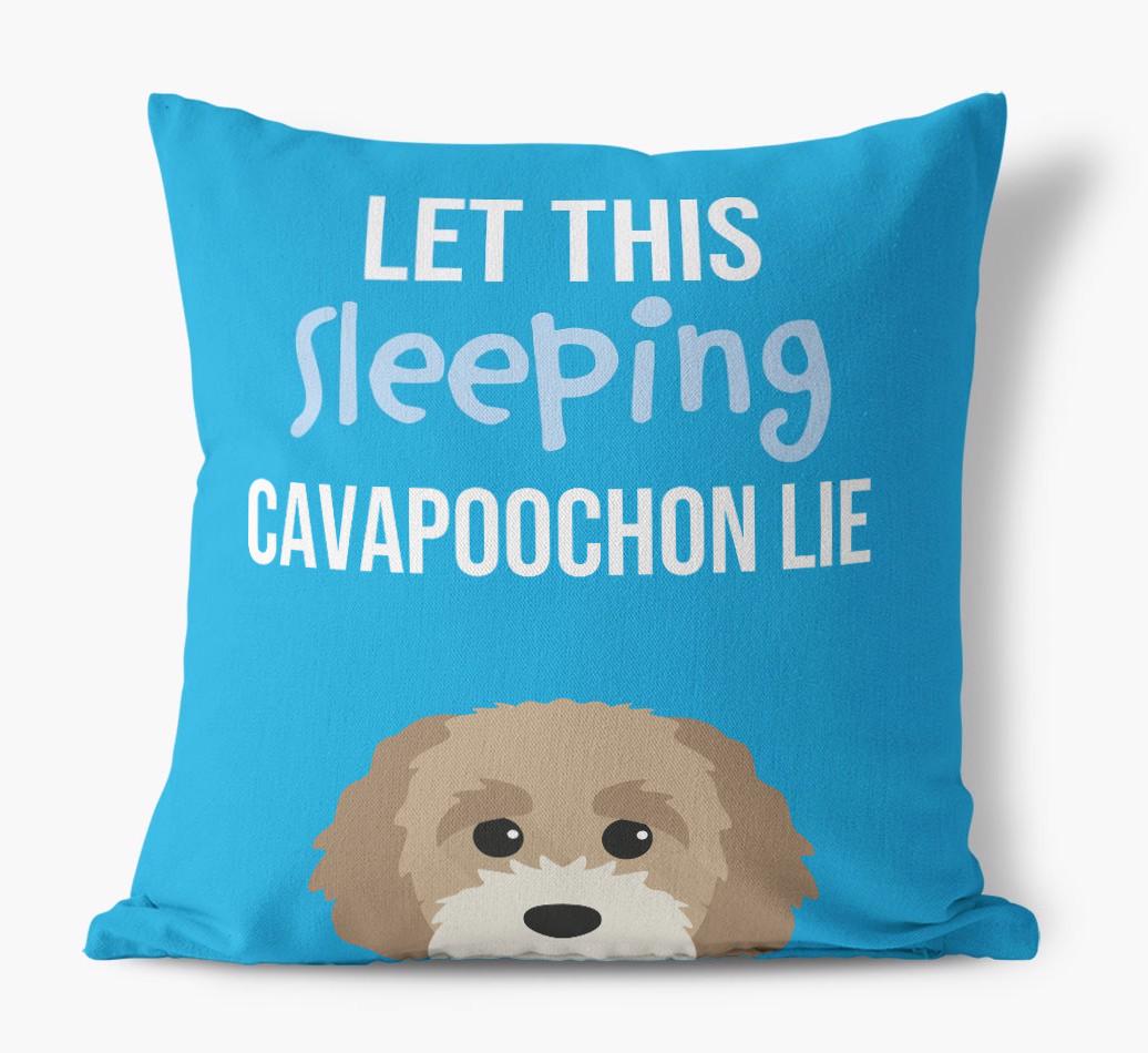 Let This Sleeping {breedShortName} Lie: Personalized Canvas Pillow