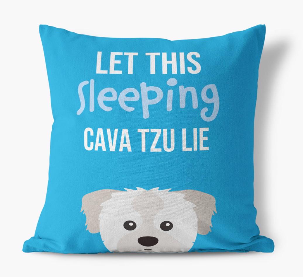 Let This Sleeping {breedShortName} Lie: Personalized Canvas Pillow