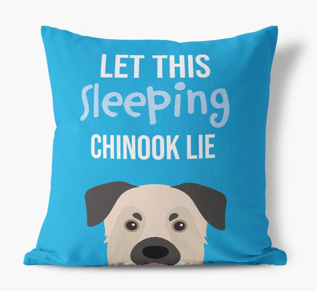 Let This Sleeping {breedShortName} Lie: Personalized Canvas Pillow