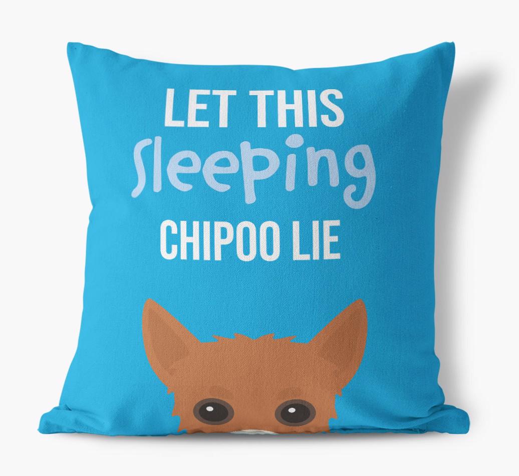 Let This Sleeping {breedShortName} Lie: Personalized Canvas Pillow