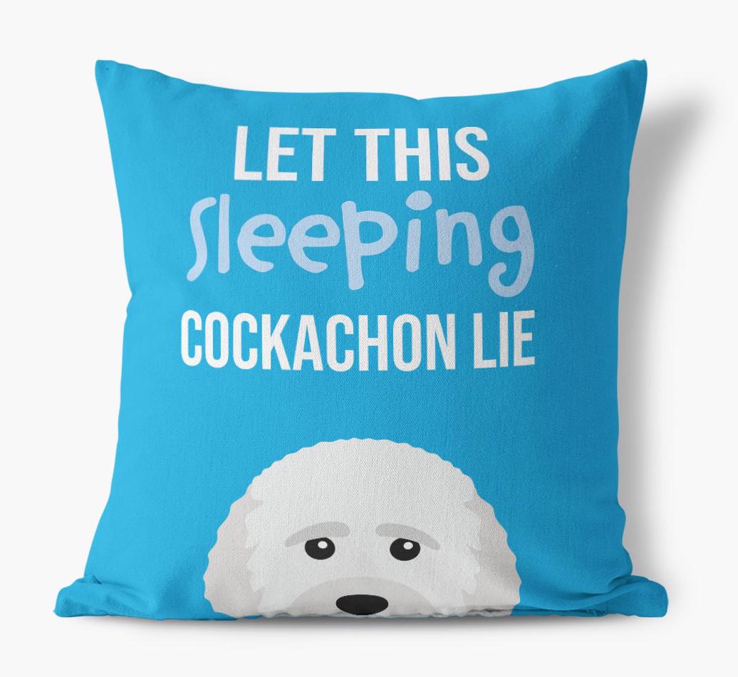 Let This Sleeping {breedShortName} Lie: Personalized Canvas Pillow