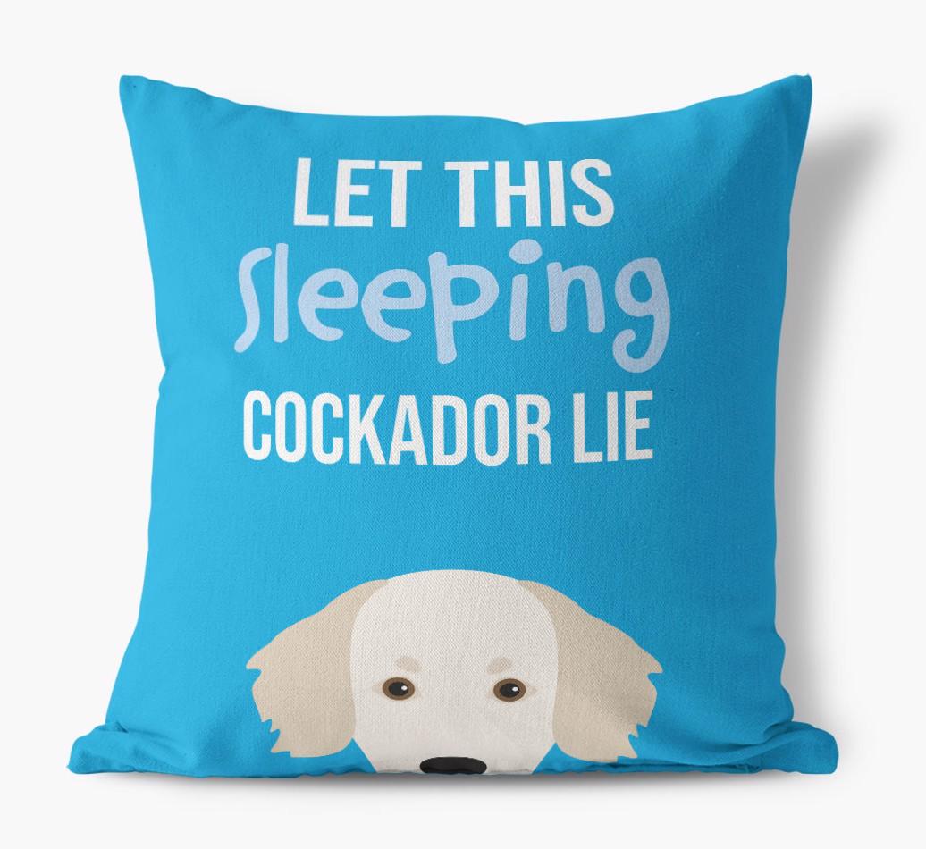 Let This Sleeping {breedShortName} Lie: Personalized Canvas Pillow