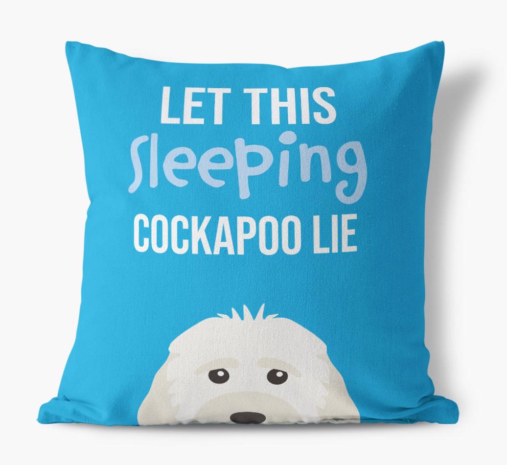 Let This Sleeping {breedShortName} Lie: Personalized Canvas Pillow