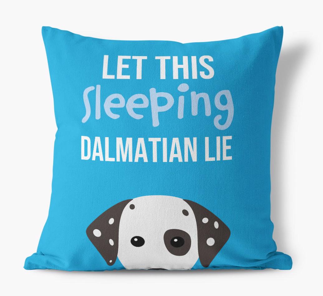 Let This Sleeping {breedShortName} Lie: Personalized Canvas Pillow