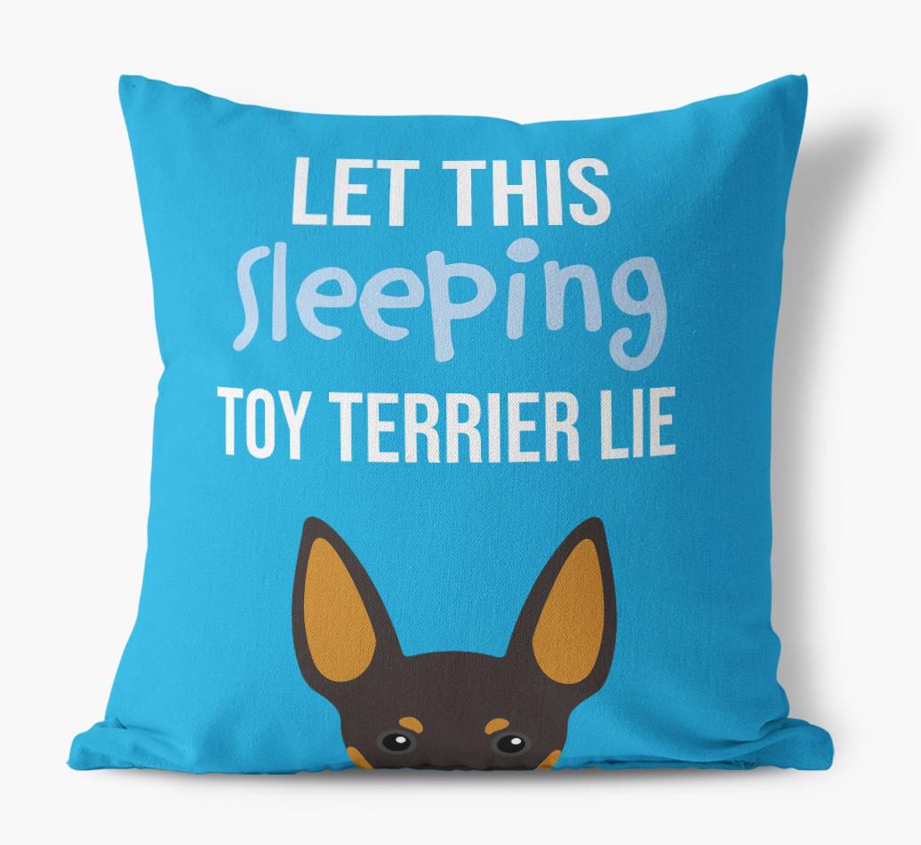 Let This Sleeping {breedShortName} Lie: Personalized Canvas Pillow