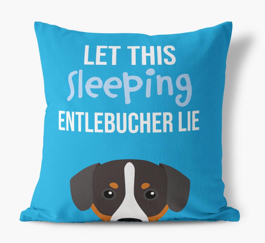 Let This Sleeping {breedShortName} Lie: Personalized Canvas Pillow