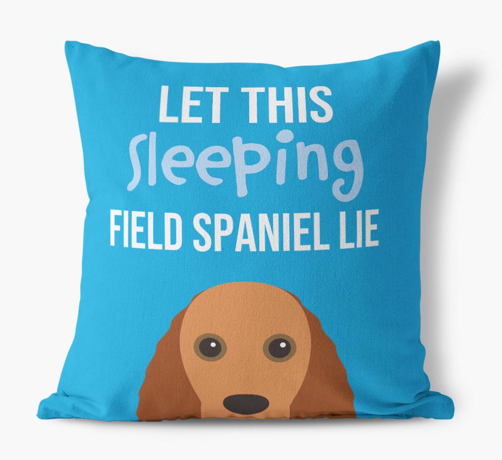 Let This Sleeping {breedShortName} Lie: Personalized Canvas Pillow