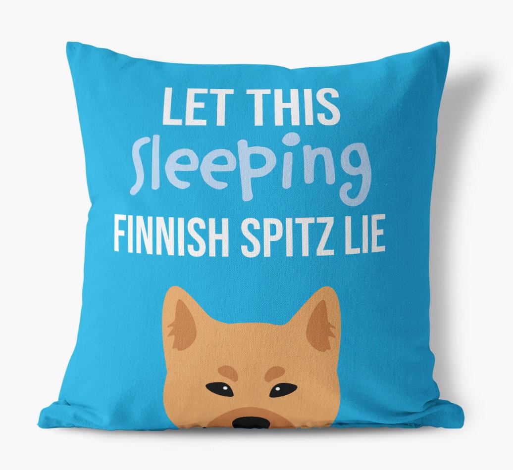 Let This Sleeping {breedShortName} Lie: Personalized Canvas Pillow