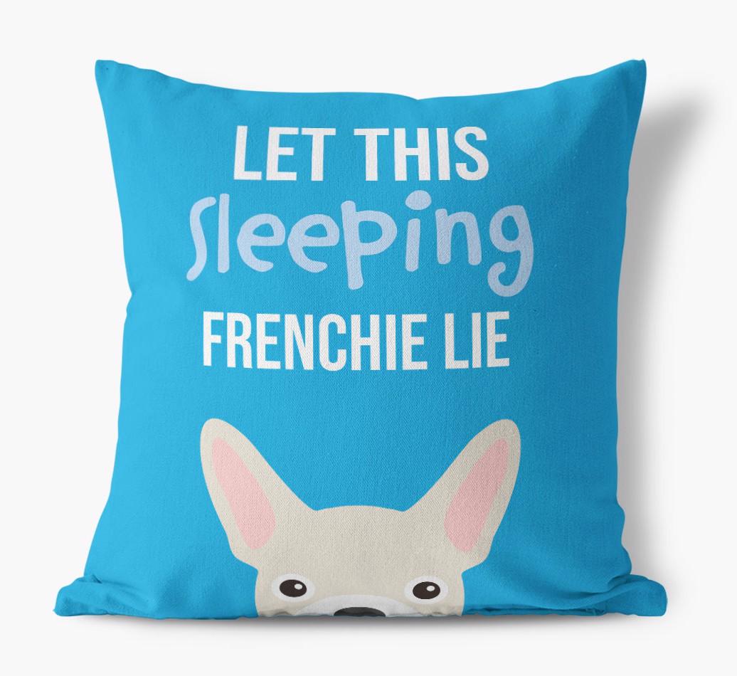 Let This Sleeping {breedShortName} Lie: Personalised Canvas Cushion