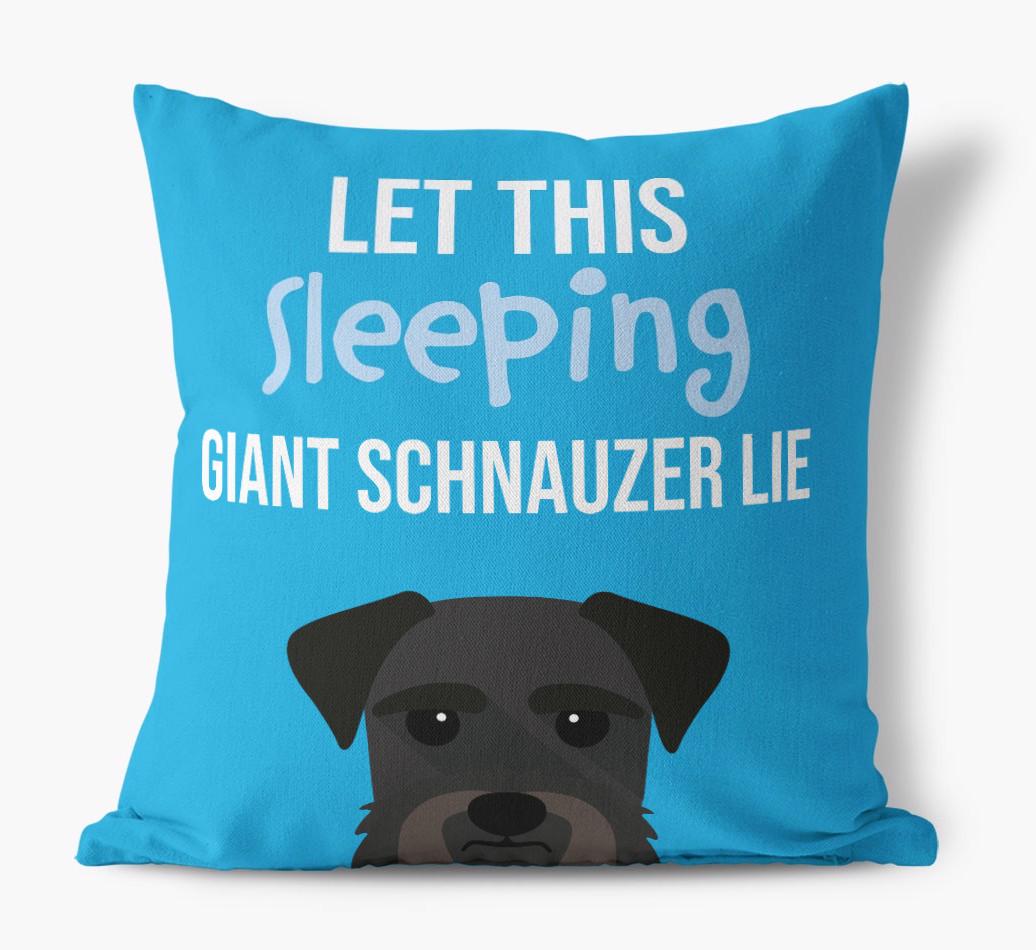 Let This Sleeping {breedShortName} Lie: Personalized Canvas Pillow