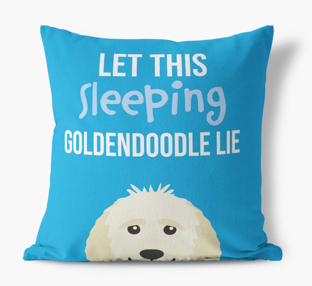 Let This Sleeping {breedShortName} Lie: Personalized Canvas Pillow