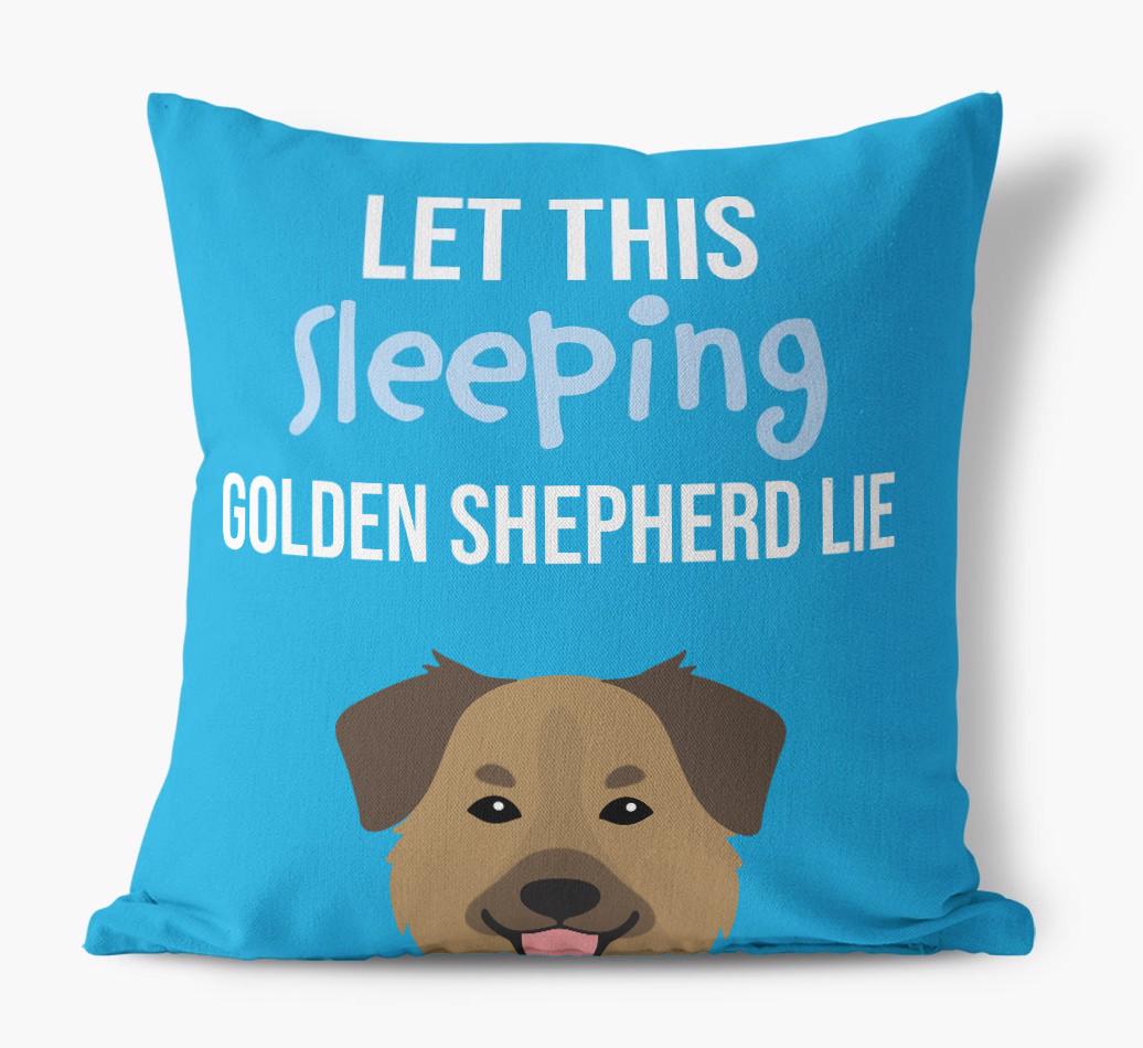 Let This Sleeping {breedShortName} Lie: Personalized Canvas Pillow