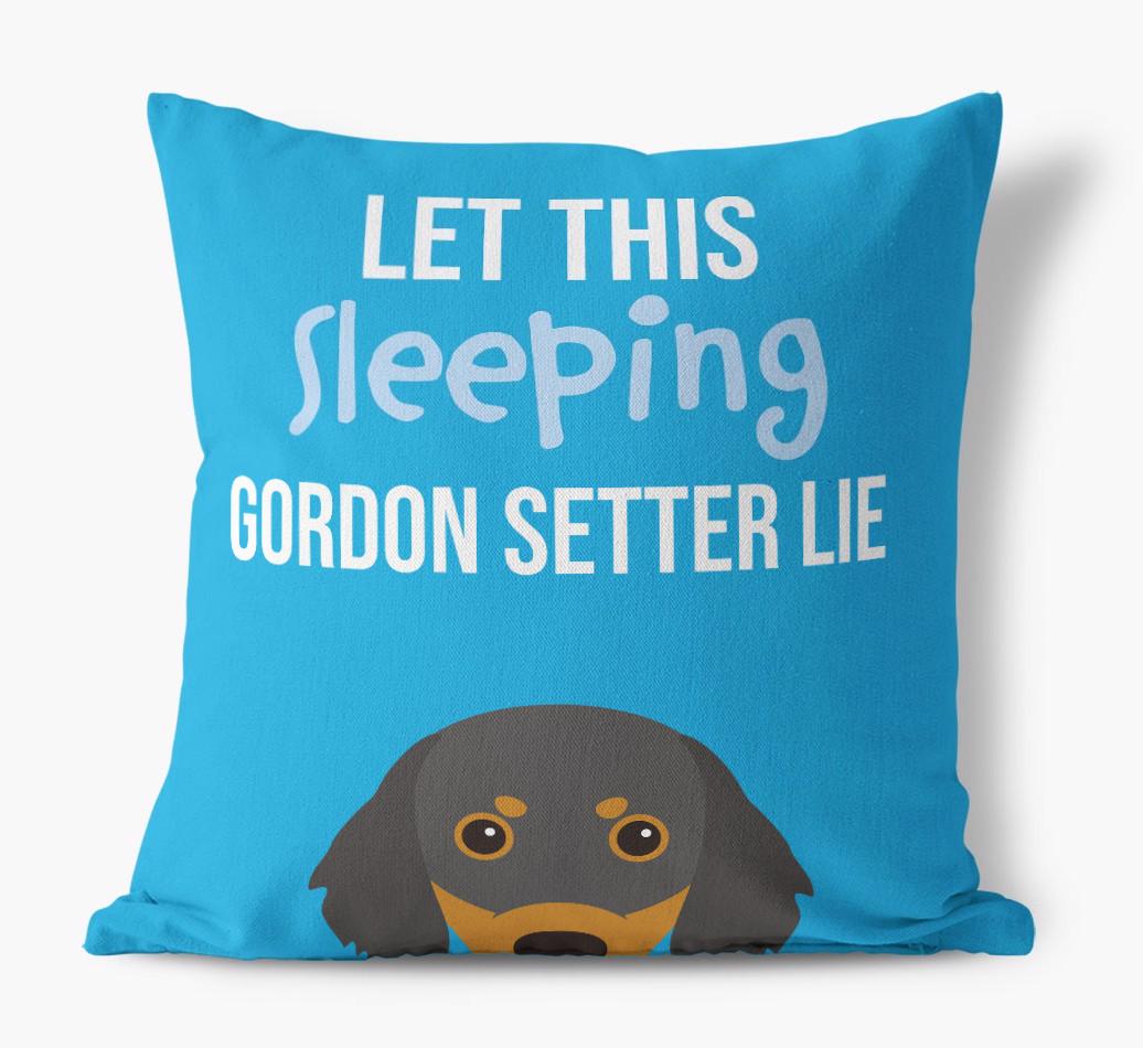 Let This Sleeping {breedShortName} Lie: Personalized Canvas Pillow
