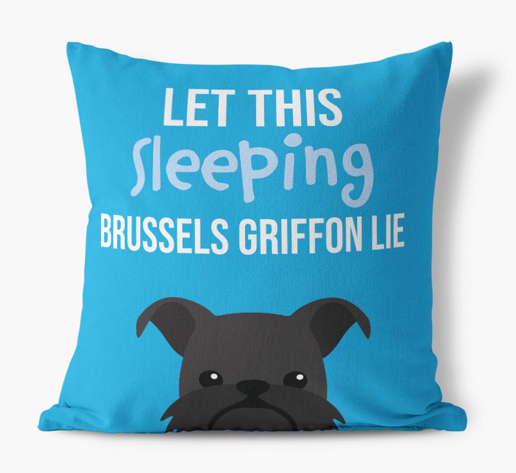 Let This Sleeping {breedShortName} Lie: Personalized Canvas Pillow