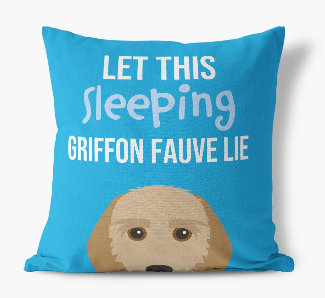 Let This Sleeping {breedShortName} Lie: Personalized Canvas Pillow