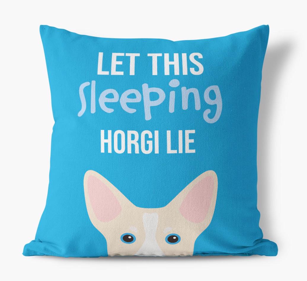 Let This Sleeping {breedShortName} Lie: Personalized Canvas Pillow