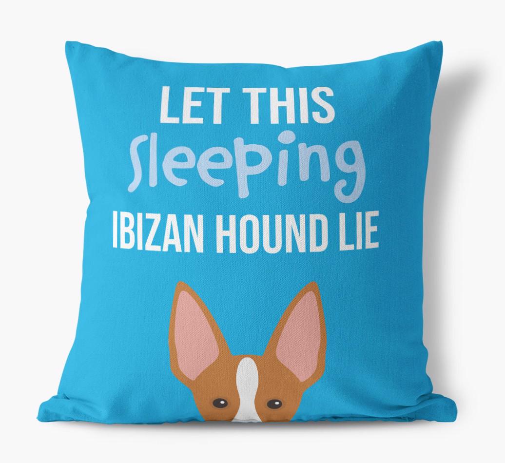 Let This Sleeping {breedShortName} Lie: Personalized Canvas Pillow