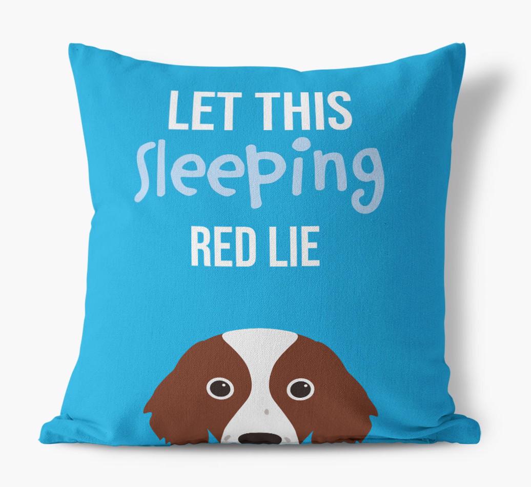 Let This Sleeping {breedShortName} Lie: Personalized Canvas Pillow