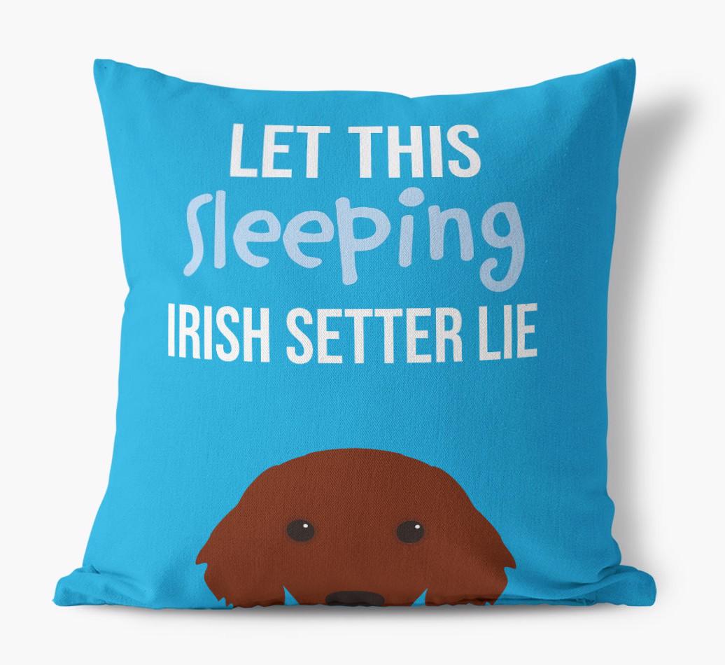 Let This Sleeping {breedShortName} Lie: Personalized Canvas Pillow