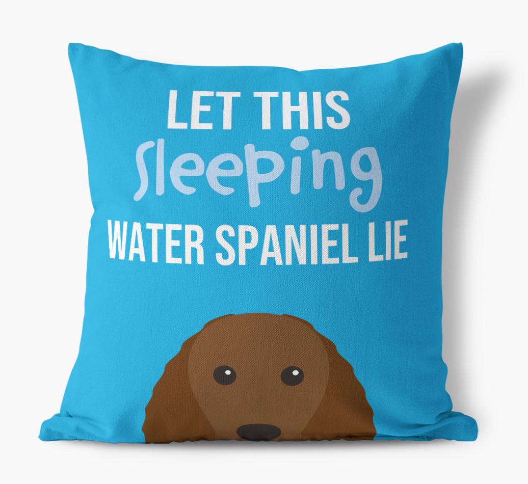 Let This Sleeping {breedShortName} Lie: Personalized Canvas Pillow
