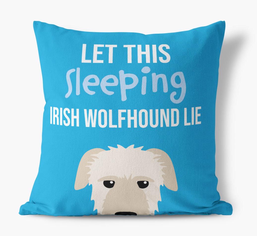 Let This Sleeping {breedShortName} Lie: Personalized Canvas Pillow