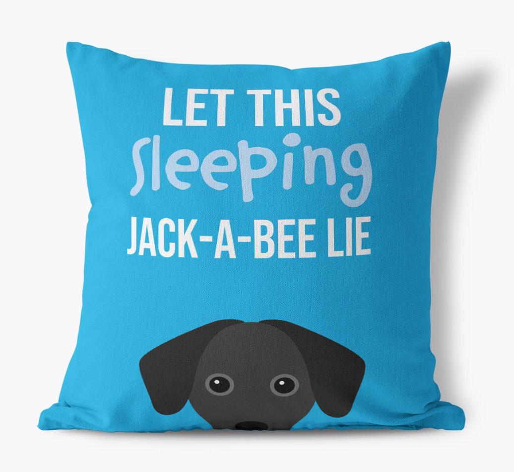 Let This Sleeping {breedShortName} Lie: Personalized Canvas Pillow