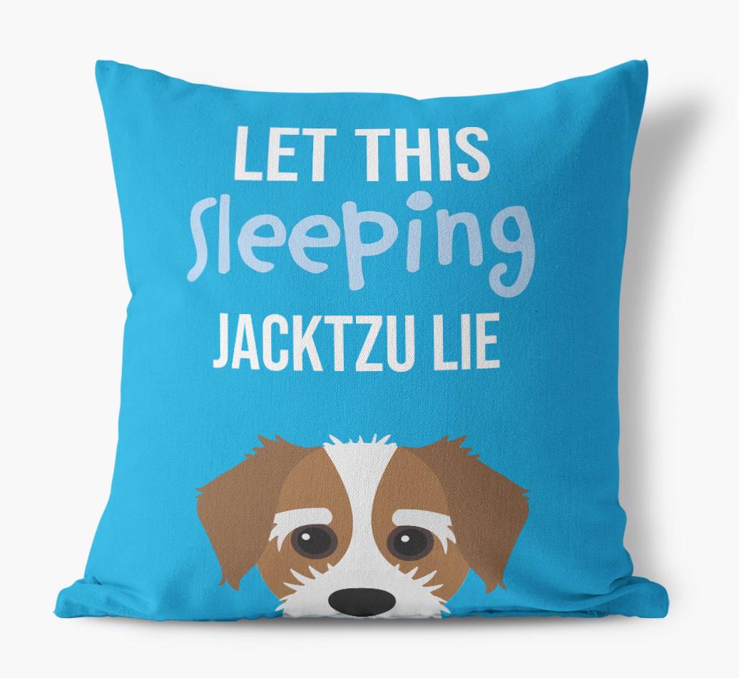 Let This Sleeping {breedShortName} Lie: Personalized Canvas Pillow