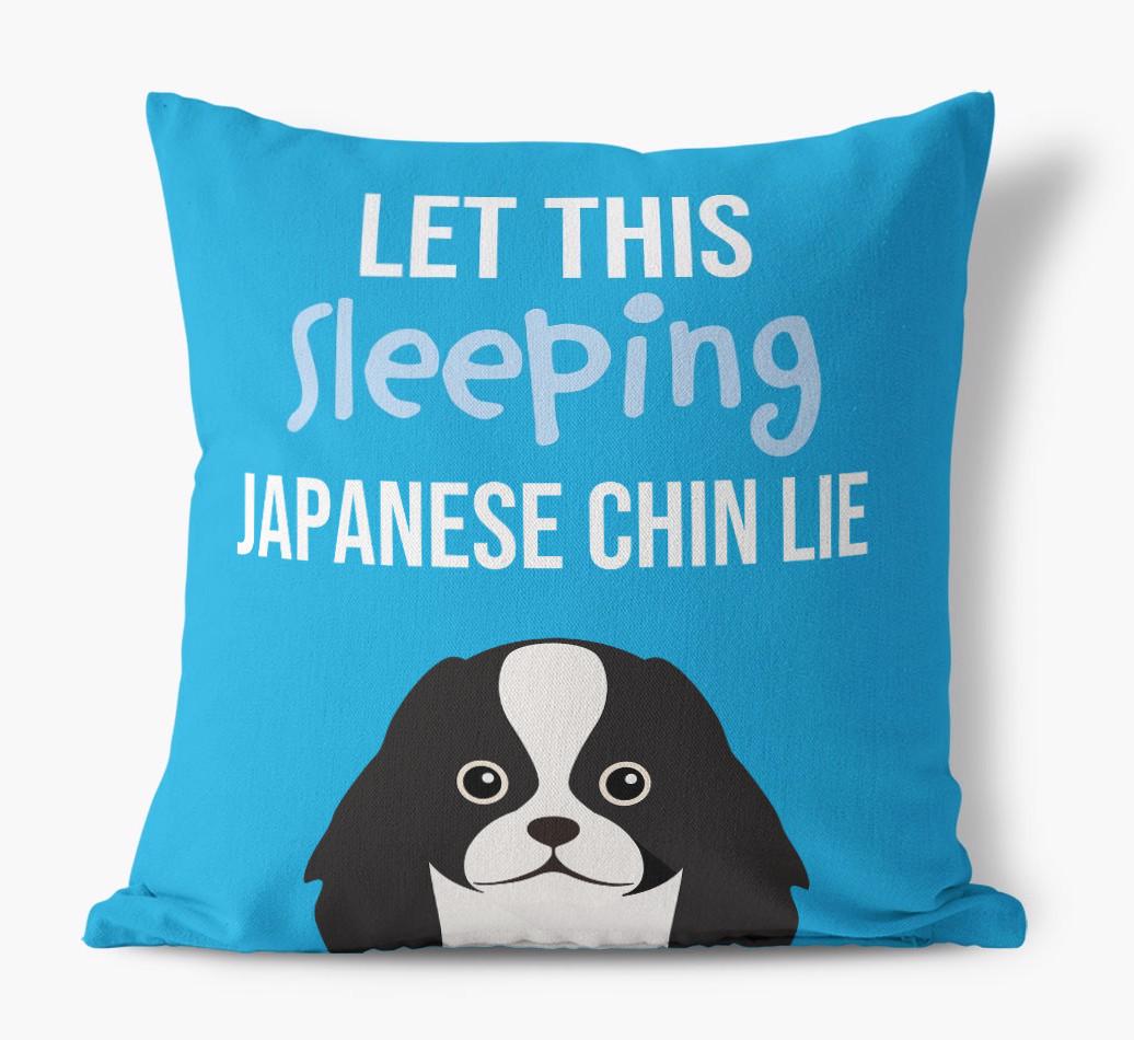 Let This Sleeping {breedShortName} Lie: Personalized Canvas Pillow