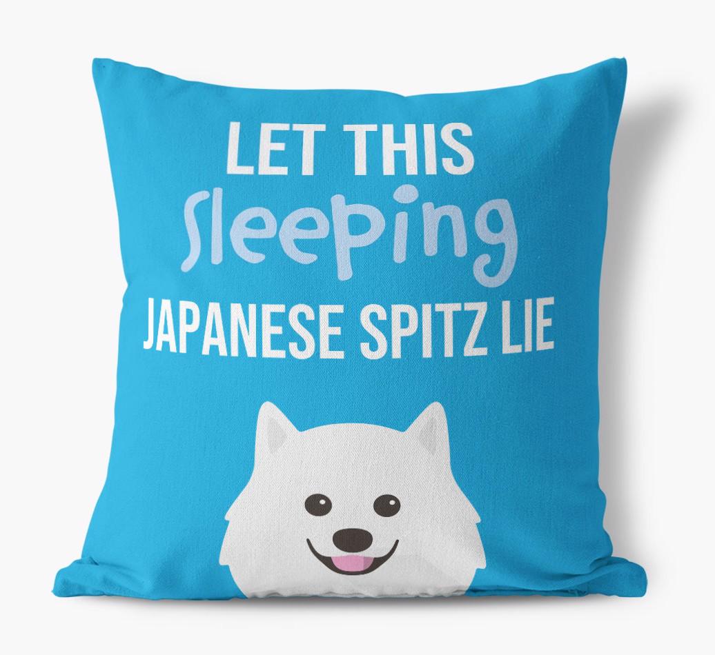 Let This Sleeping {breedShortName} Lie: Personalized Canvas Pillow