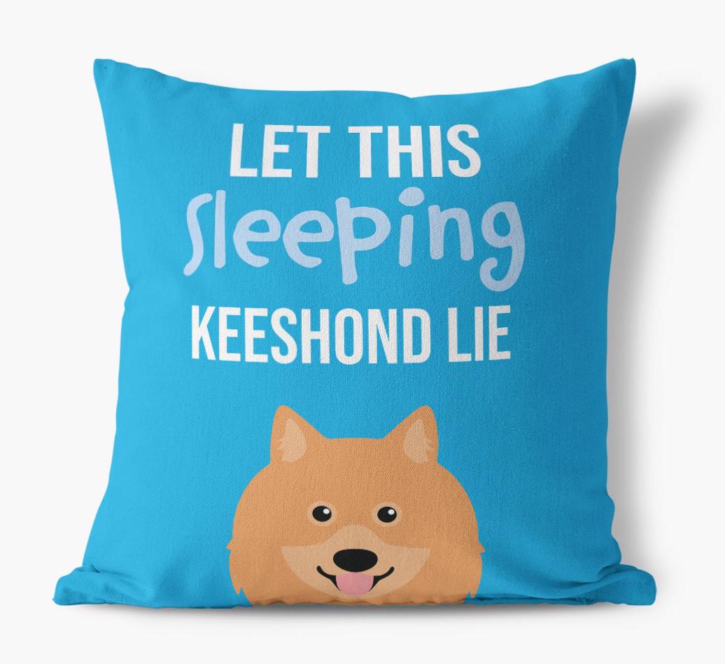 Let This Sleeping {breedShortName} Lie: Personalized Canvas Pillow