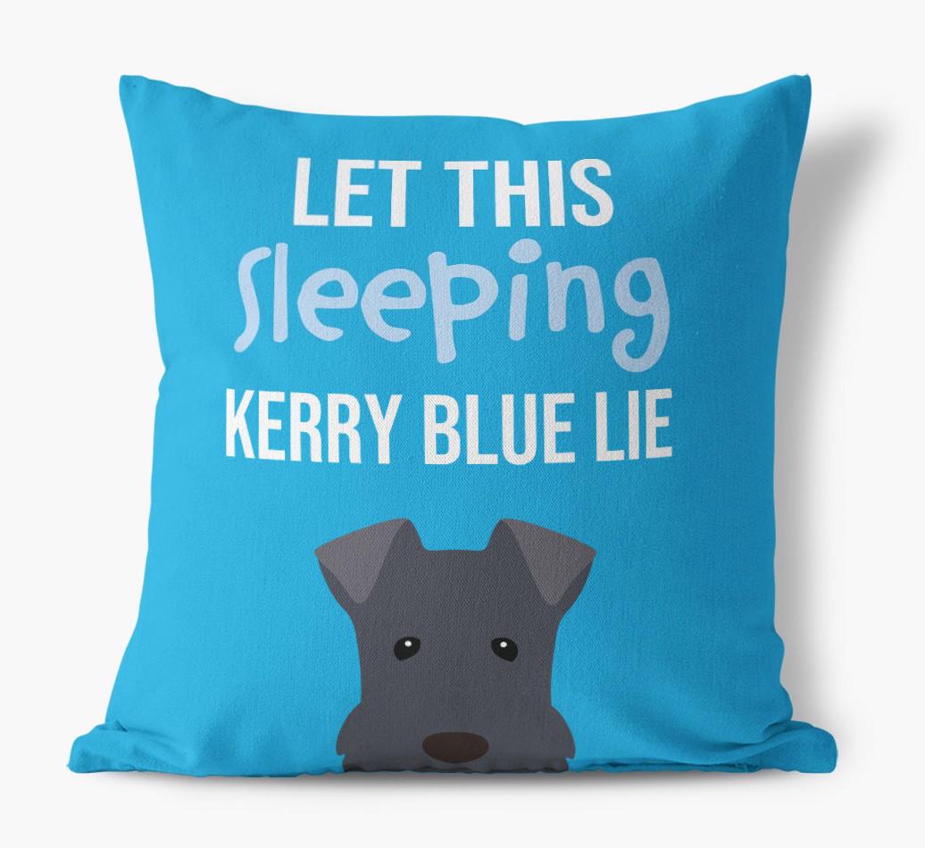 Let This Sleeping {breedShortName} Lie: Personalized Canvas Pillow