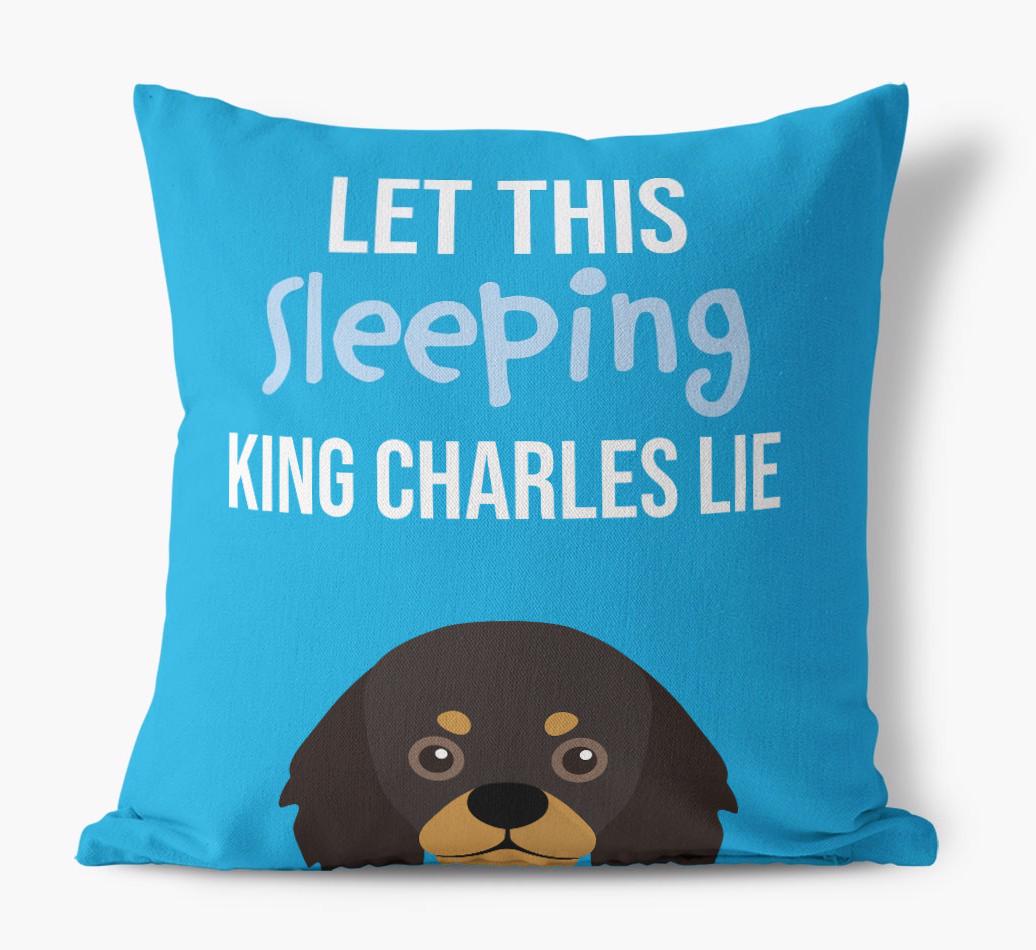 Let This Sleeping {breedShortName} Lie: Personalized Canvas Pillow