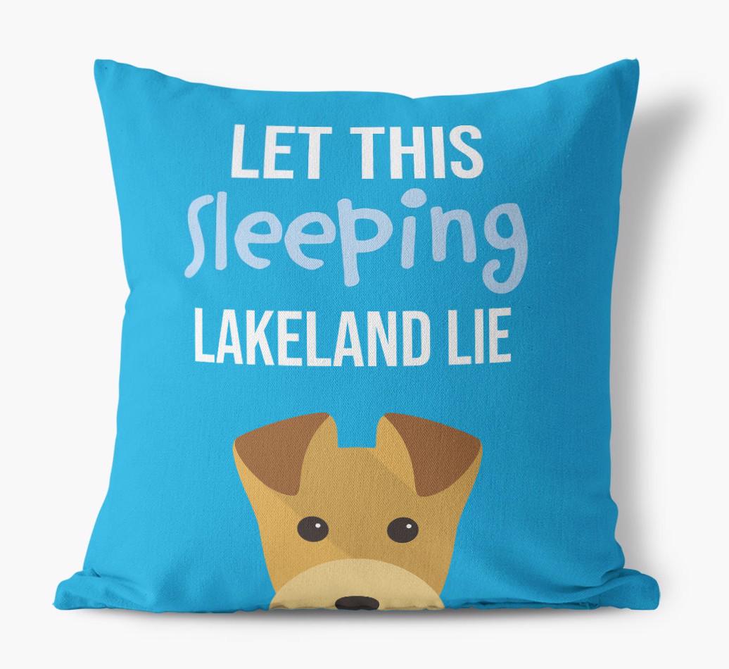 Let This Sleeping {breedShortName} Lie: Personalized Canvas Pillow