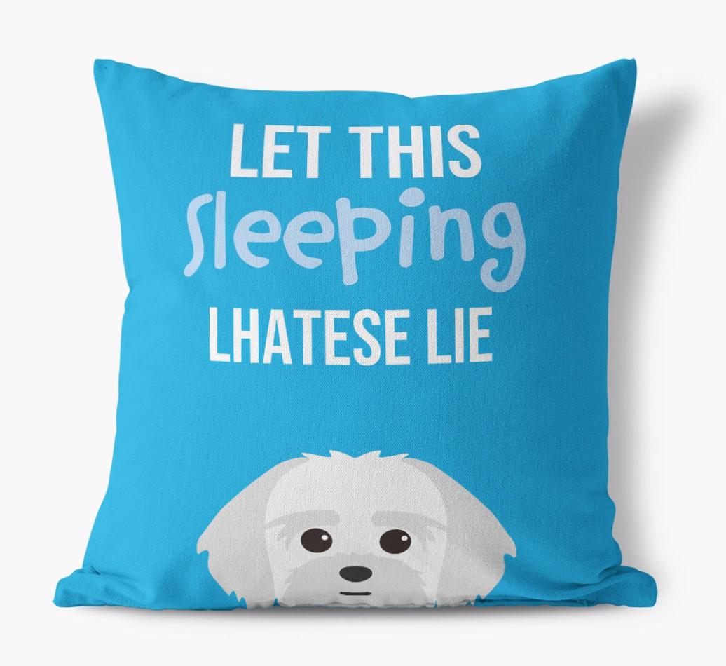 Let This Sleeping {breedShortName} Lie: Personalized Canvas Pillow