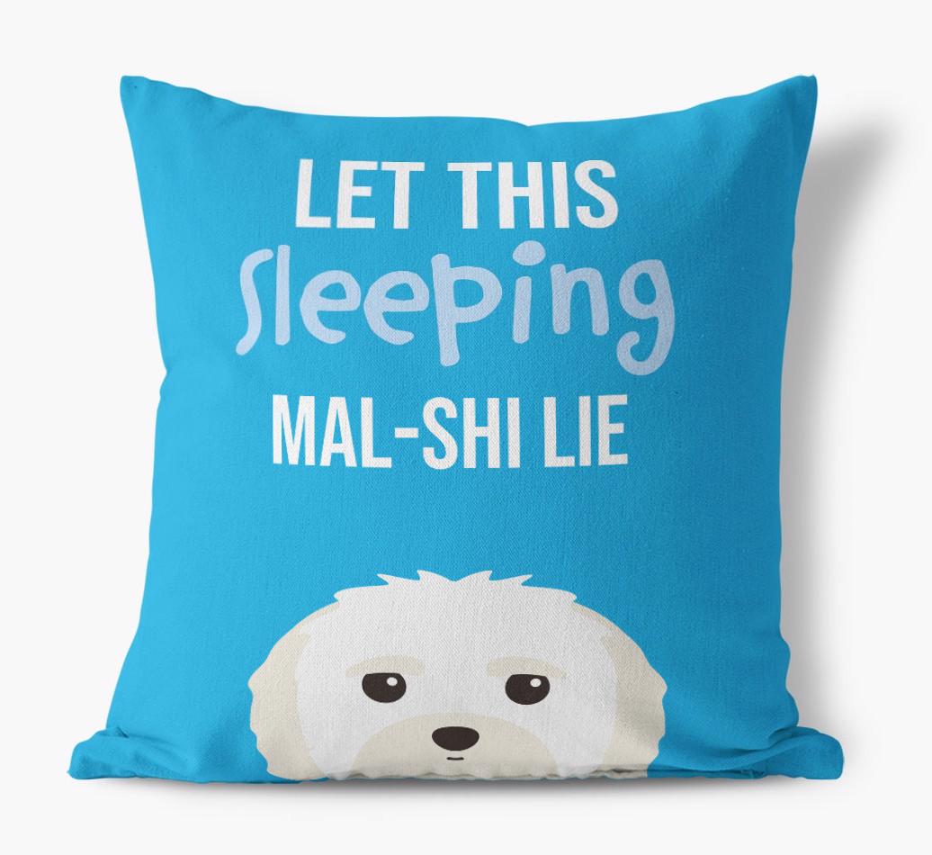 Let This Sleeping {breedShortName} Lie: Personalized Canvas Pillow