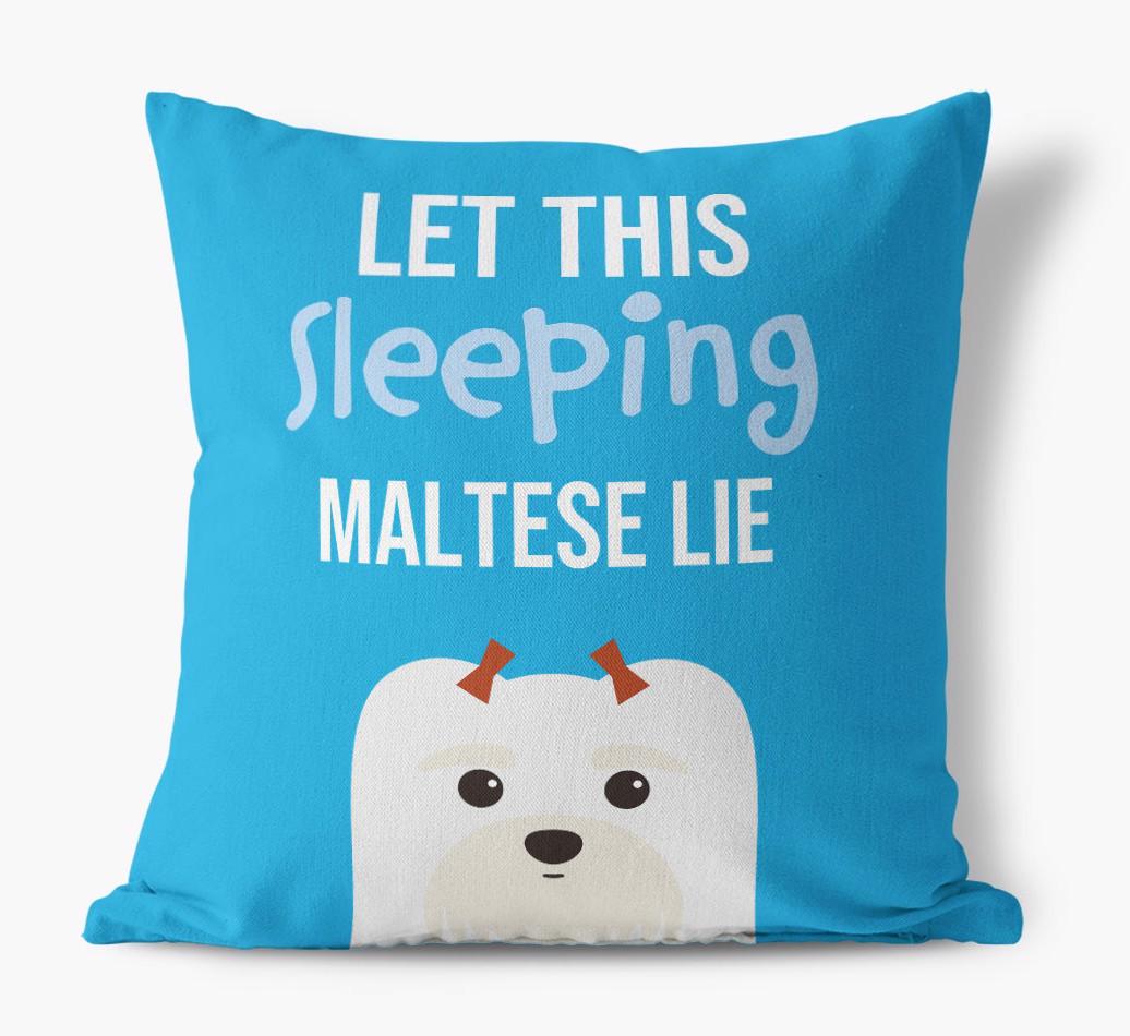 Let This Sleeping {breedShortName} Lie: Personalized Canvas Pillow
