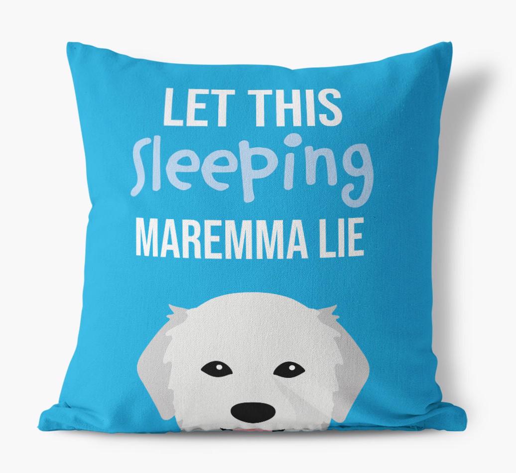 Let This Sleeping {breedShortName} Lie: Personalized Canvas Pillow