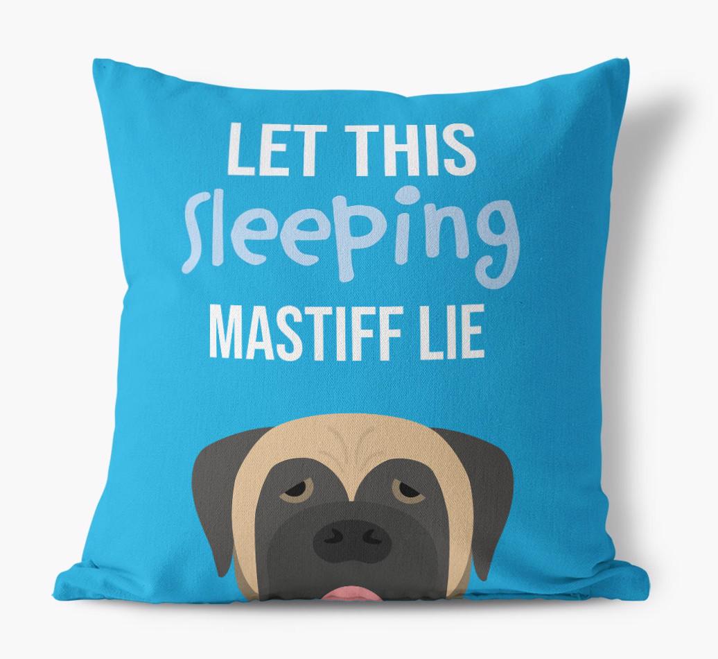 Let This Sleeping {breedShortName} Lie: Personalized Canvas Pillow
